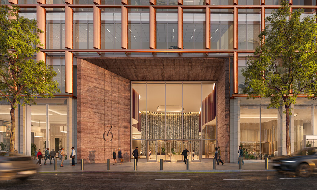 Exterior context view for Deloitte's 70 Hudson Yards project.